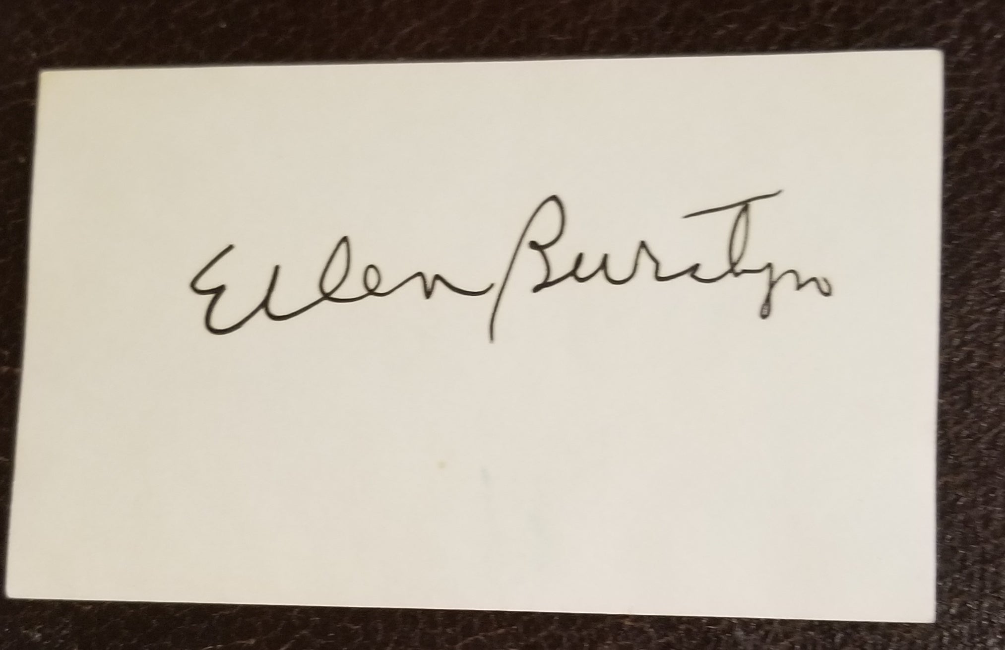 ACTRESS ELLEN BURSTYN HAND SIGNED CARD