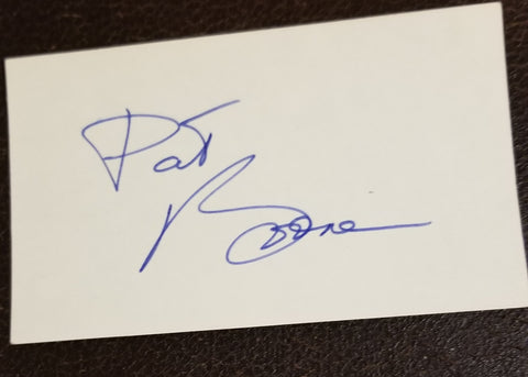 POP SINGER PAT BOONE HAND SIGNED CARD