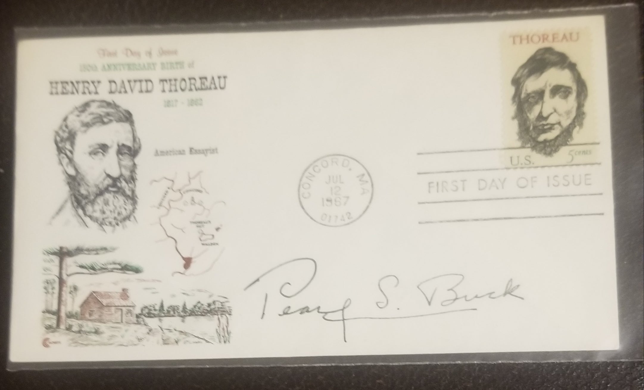 THE GOOD EARTH AUTHOR PEARL S. BUCK HAND SIGNED FDC FIRST DAY COVER D.1973