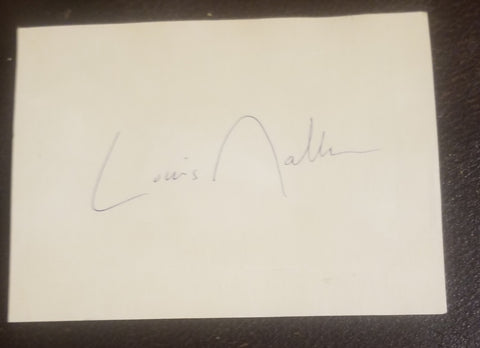 FRENCH FILM DIRECTOR LOUIS MALLE HAND SIGNED CARD D.1995