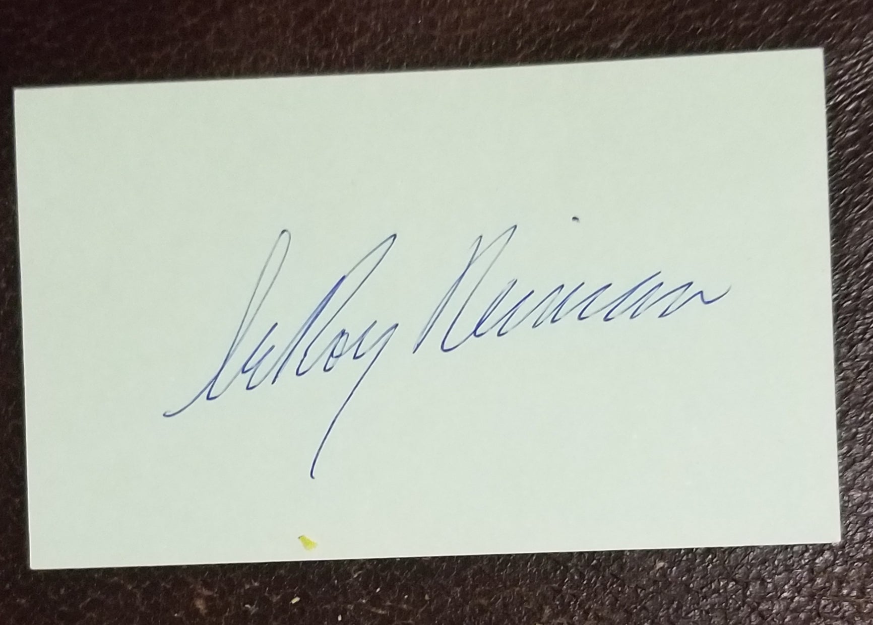 GREAT EXPRESSIONIST ARTIST LEROY NIEMANN HAND SIGNED CARD D.2012