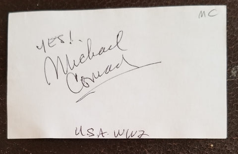 HILL STREET BLUES ACTOR MICHAEL CONRAD HAND SIGNED CARD D.1983