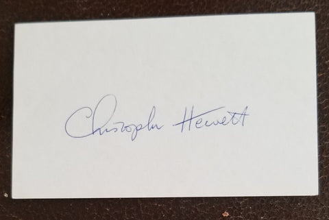 MR. BELVEDERE ACTOR CHRISTOPHER HEWITT HAND SIGNED CARD D.2001