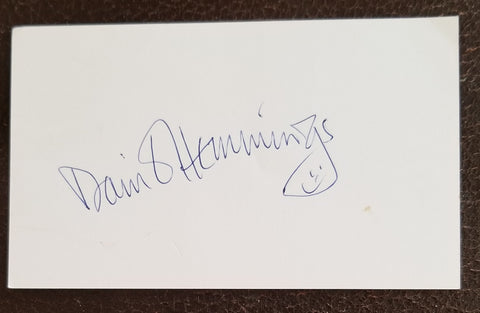 BLOW-UP ACTOR DAVID HEMMINGS HAND SIGNED CARD D.2003