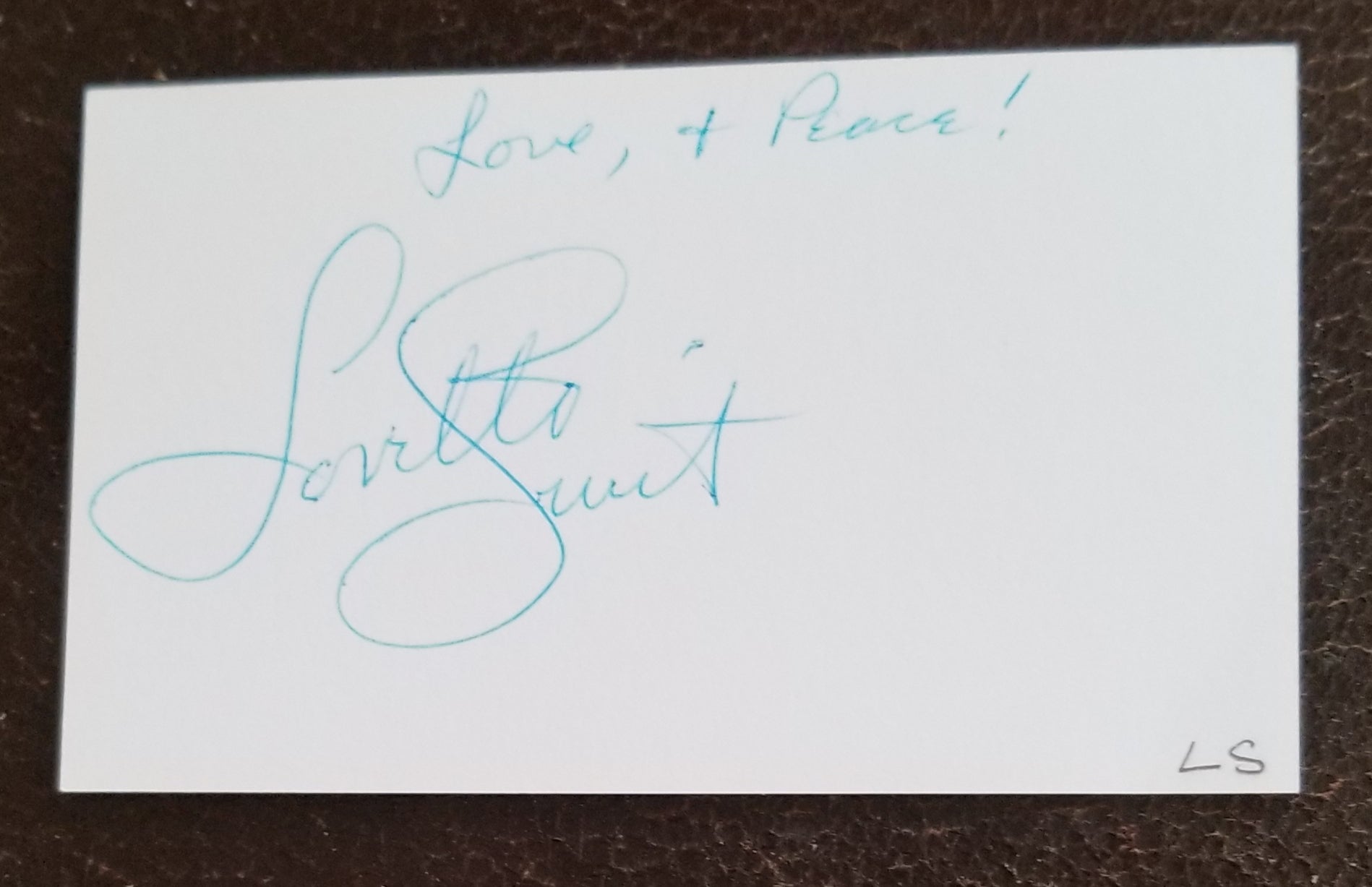 M*A*S*H STAR LORETTA SWIT HAND SIGNED CARD