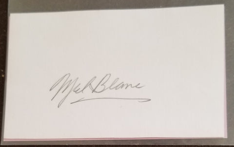 LOONEY TUNES LEGENDARY VOICE ACTOR MEL BLANC HAND SIGNED CARD D.1989