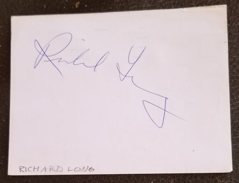"THE BIG VALLEY" ACTOR RICHARD LONG HAND SIGNED CARD D.1974