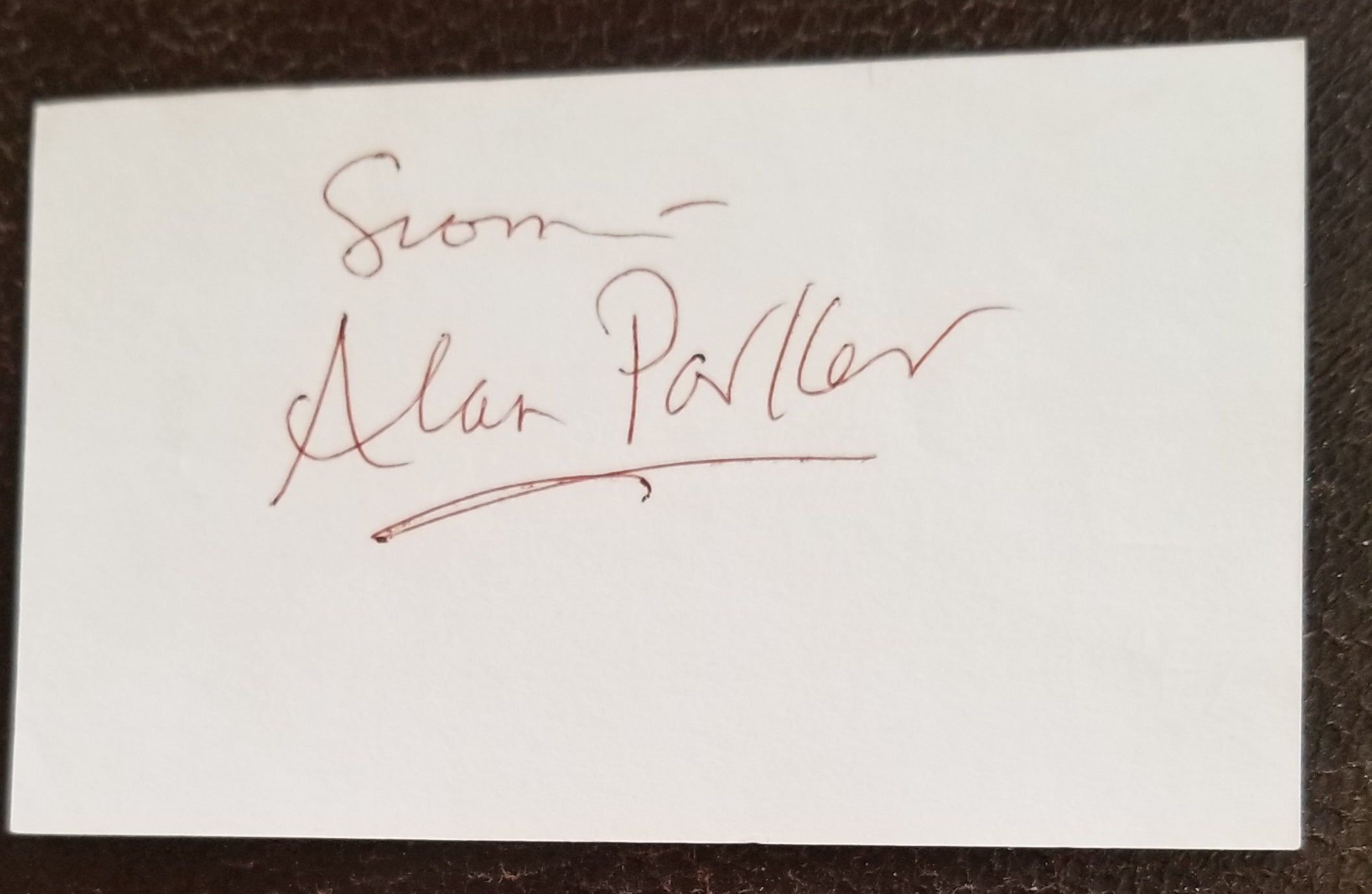 MIDNIGHT EXPRESS DIRECTOR ALAN PARKER HAND SIGNED CARD D.2020