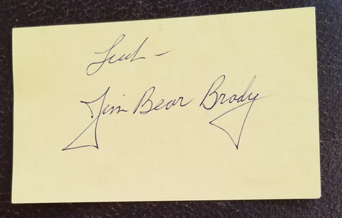 REAGAN PRESS SECRETARY JAMES BEAR BRADY HAND SIGNED CARD D.2014