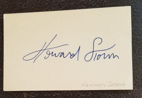 "ONCE BITTEN" DIRECTOR HOWARD STORM HAND SIGNED CARD