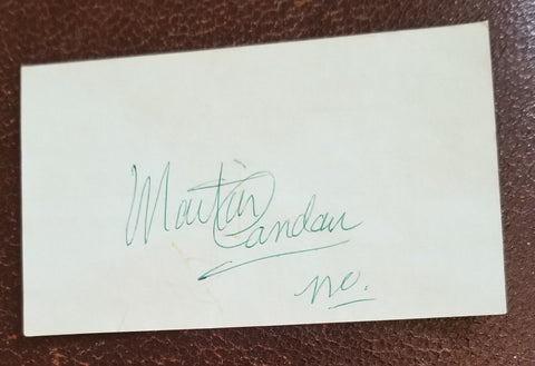 LONG TIME ACTOR MARTIN LANDAU HAND SIGNED CARD D.2017