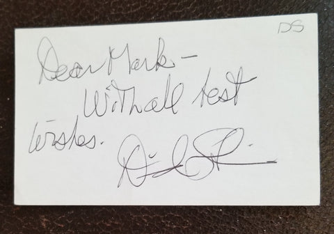 SONGWRITER AND COMPOSER DAVID SHIRE HAND SIGNED CARD