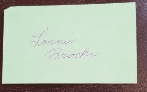 BLUES SINGER AND GUITARIST LONNIE BROOKS HAND SIGNED CARD D.2017