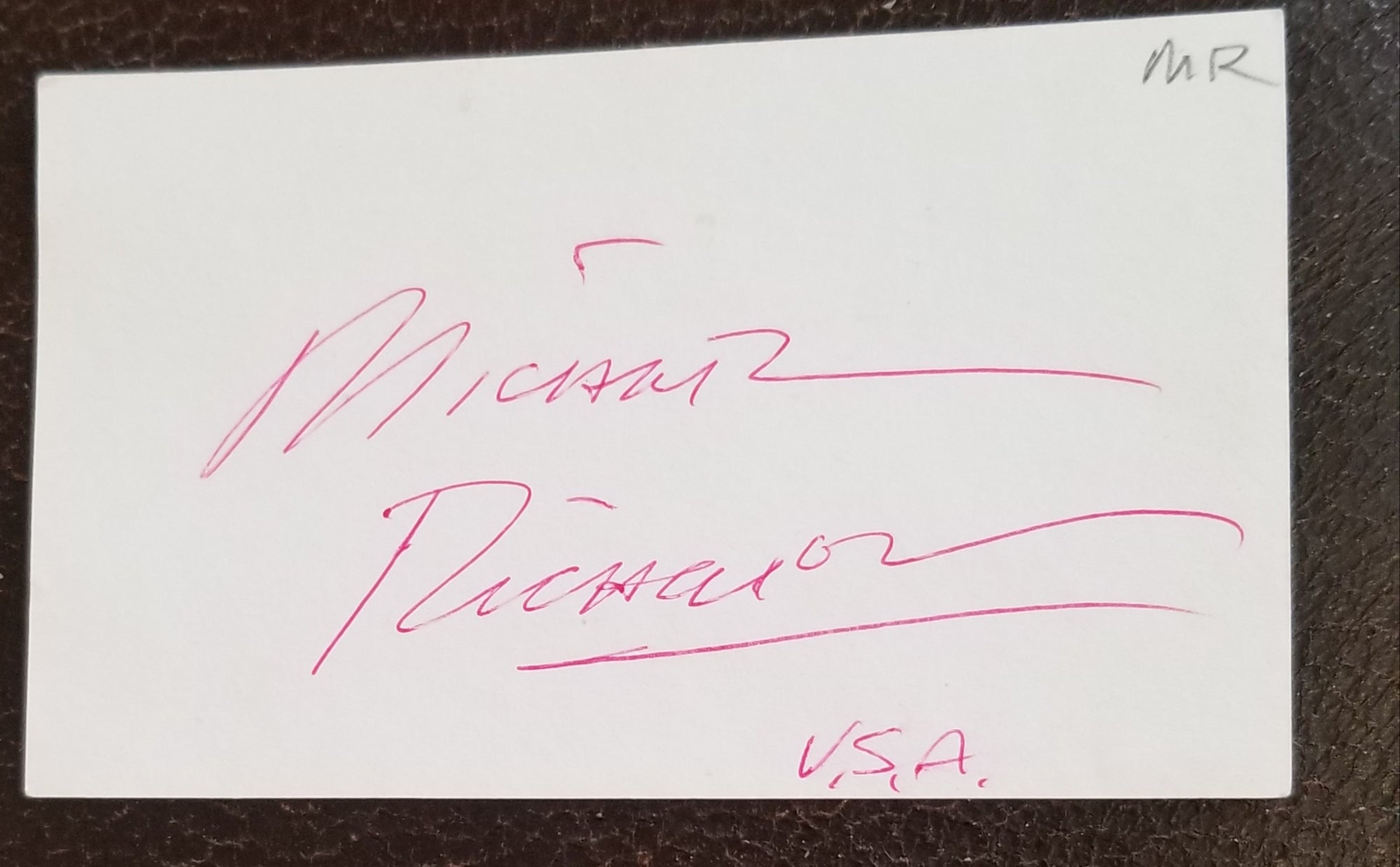 SEINFELD STAR ACTOR MICHAEL RICHARDS HAND SIGNED CARD