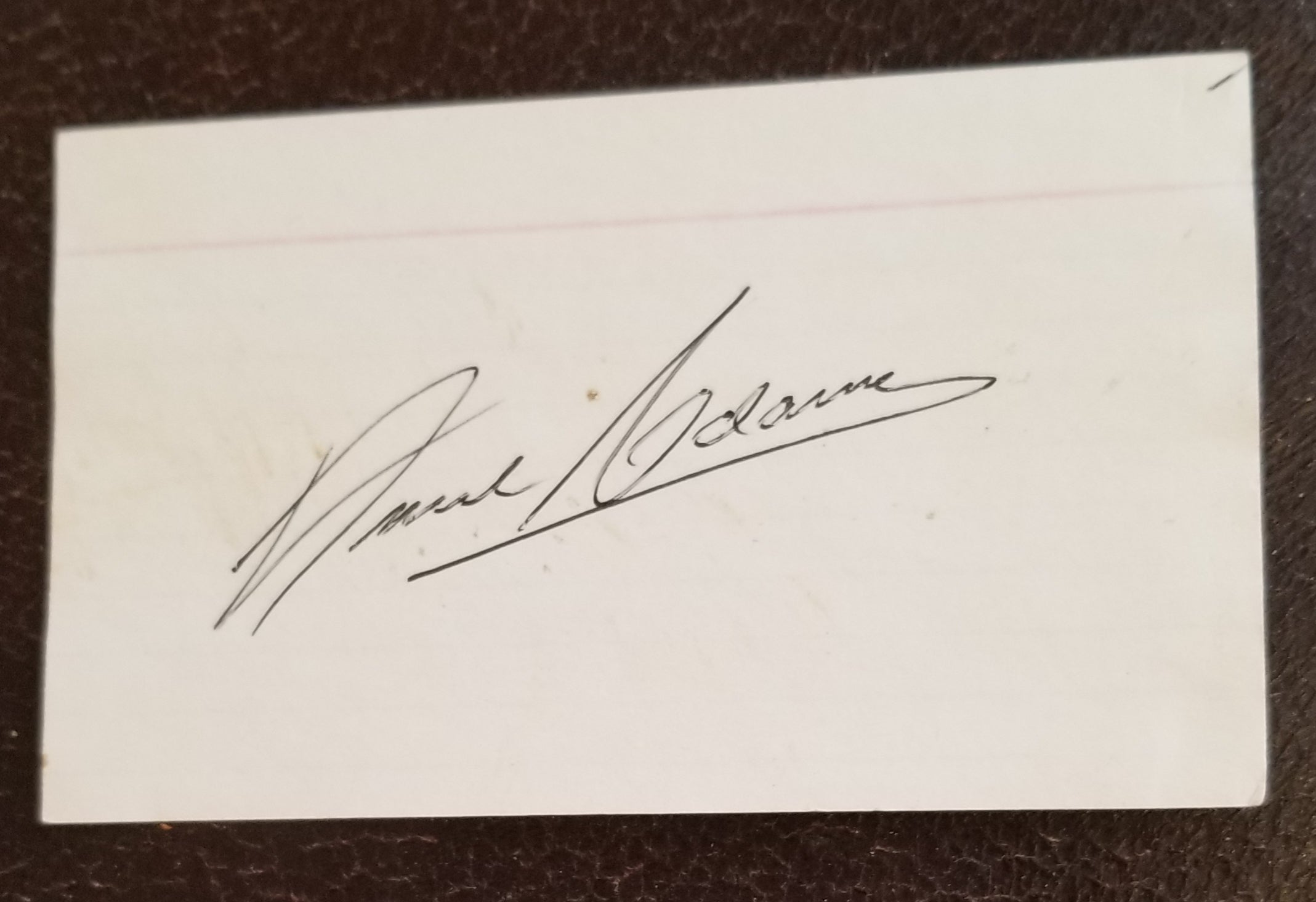 LEGENDARY PHOTOGRAPHER ANSEL ADAMS HAND SIGNED CARD D.1984