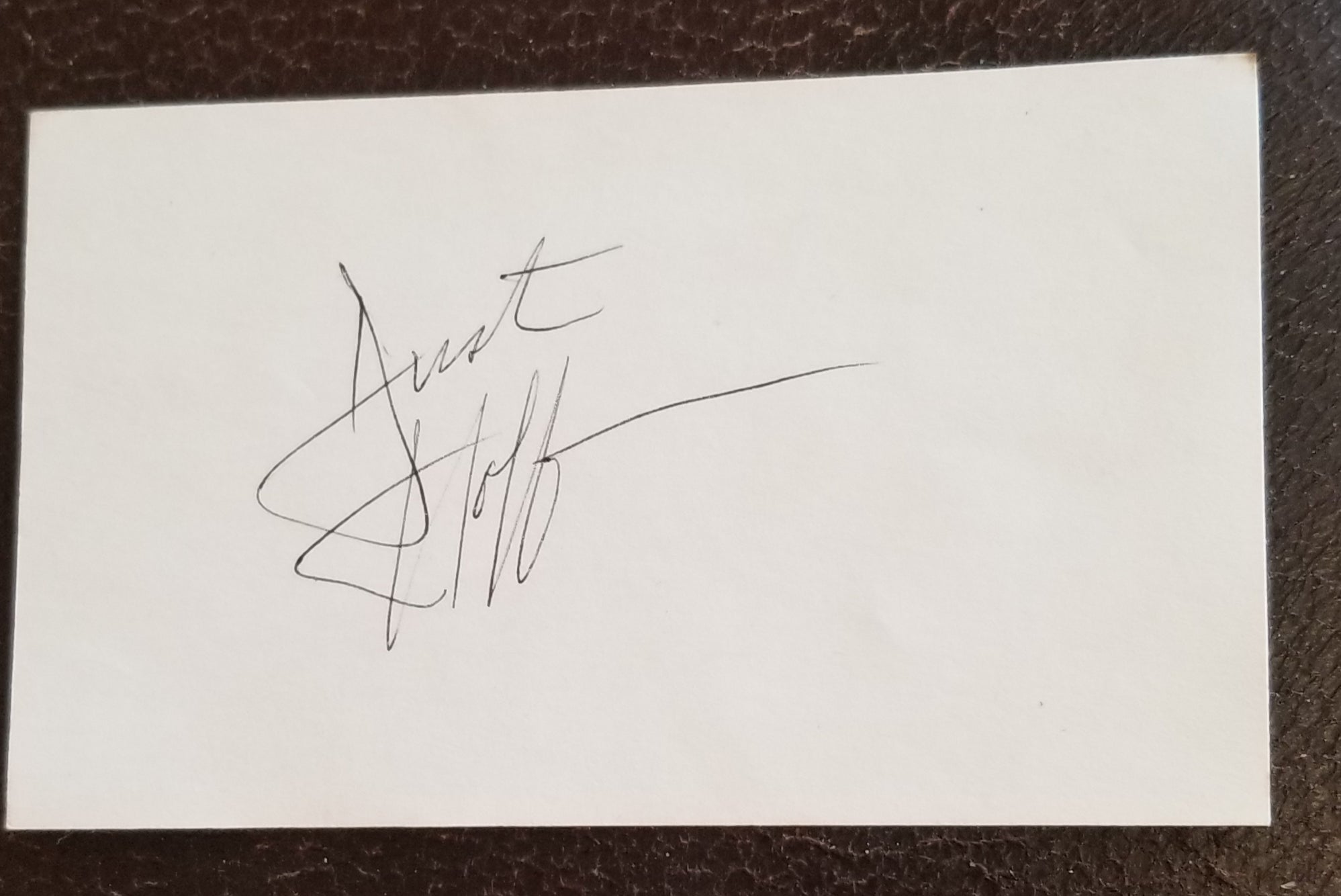 LEGENDARY ACTOR DUSTIN HOFFMAN HAND SIGNED CARD – signatureking