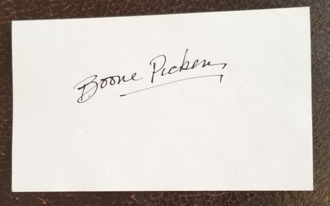 ORACLE OF OIL MAGNATE T. BOONE PICKENS HAND SIGNED CARD D.2019