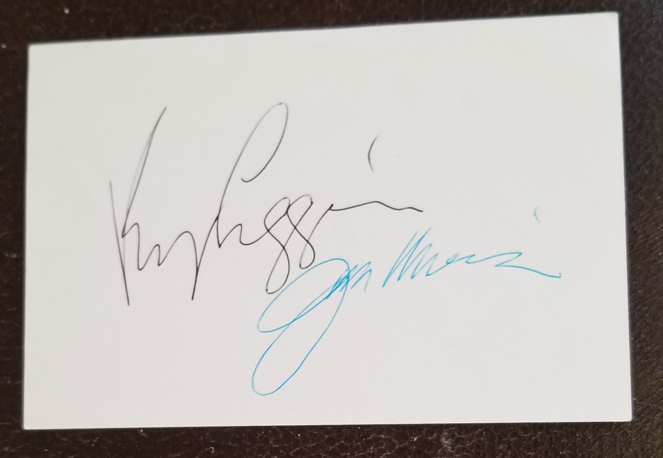 DUO KENNY LOGGINS AND JIM MESSINA DUAL HAND SIGNED CARD