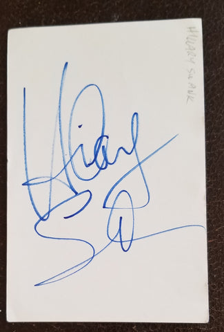 ACTRESS HILLARY SWANK HAND SIGNED CARD