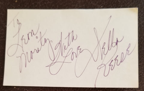 JAZZ GOSPEL SINGER ACTRESS DELLA REESE HAND SIGNED CARD D.2017