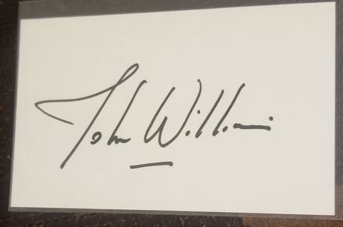 STAR WARS MUSICAL COMPOSER CONDUCTOR JOHN WILLIAMS HAND SIGNED CARD