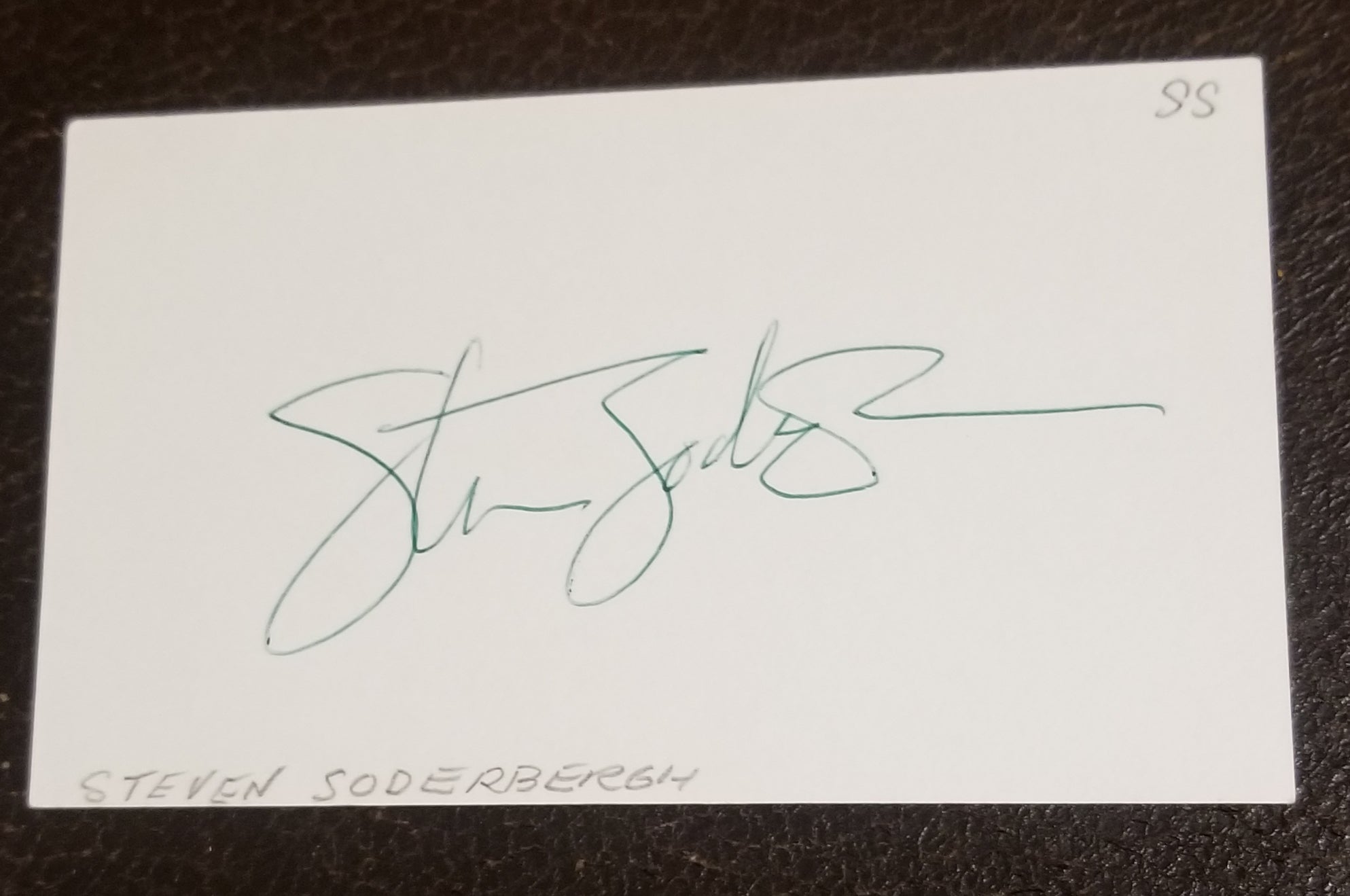 OCEANS ELEVEN DIRECTOR STEVEN SODERBERGH HAND SIGNED CARD