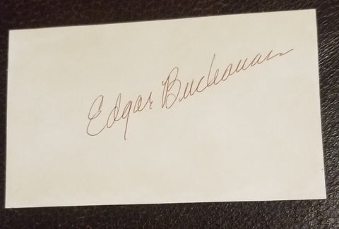 PETTICOAT JUNCTION STAR EDGAR BUCHANAN HAND SIGNED CARD D.1979