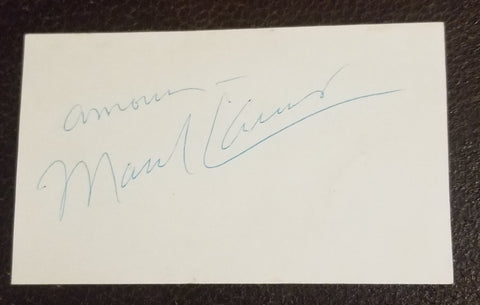 LEGENDARY FRENCH FILMMAKER MARCEL CARNE HAND SIGNED CARD D.1996