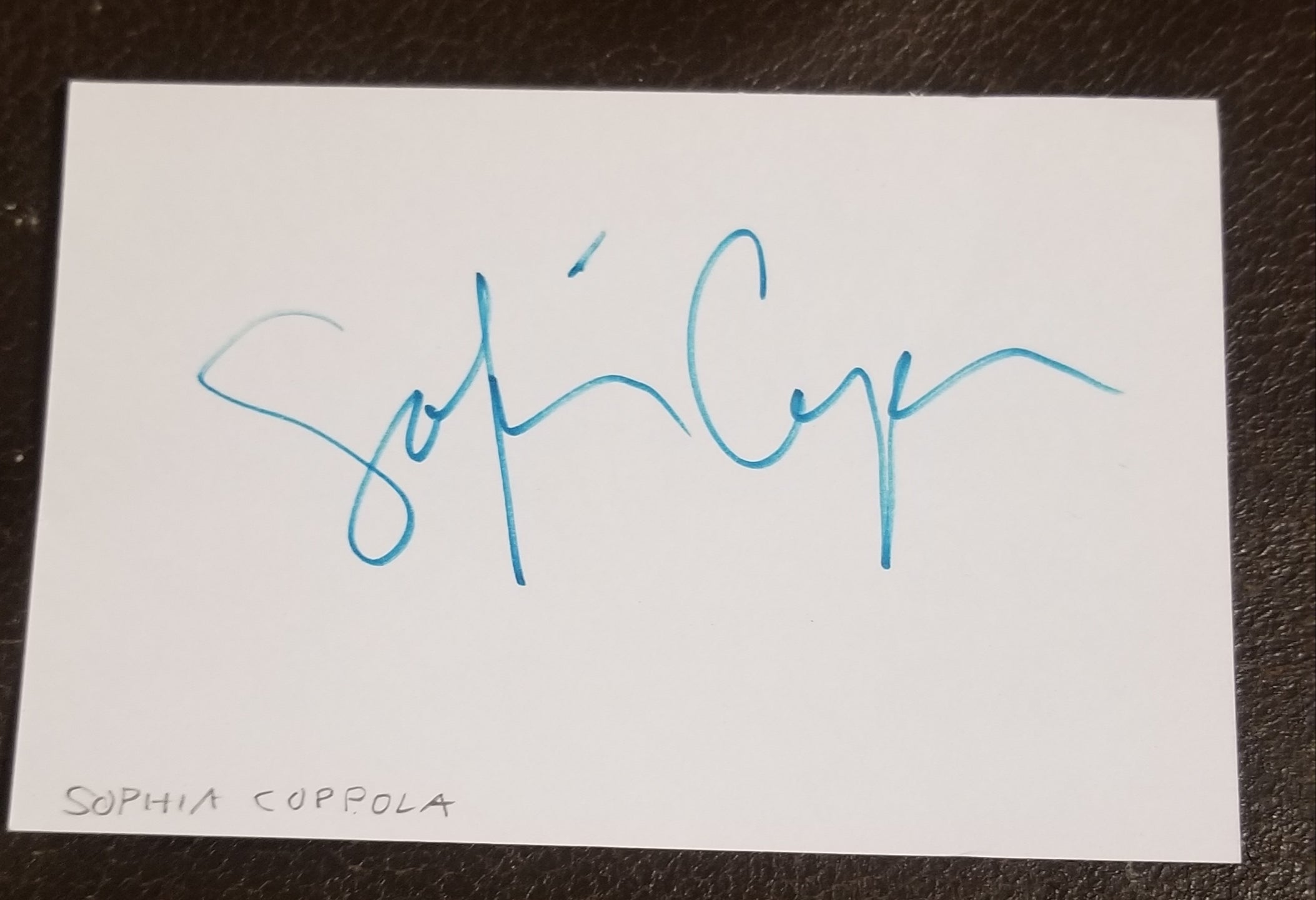 LOST IN TRANSLATION DIRECTOR SOFIA COPPOLA HAND SIGNED CARD