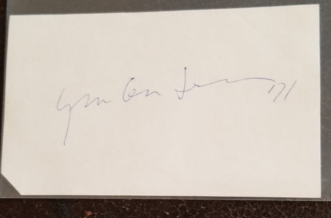 PERFORMANCE ARTIST YOKO ONO LENNON HAND SIGNED CARD WIFE OF JOHN LENNON