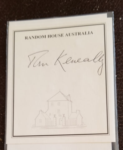 SCHINDLER'S ARK AUTHOR THOMAS KENNEALLY HAND SIGNED BOOKPLATE