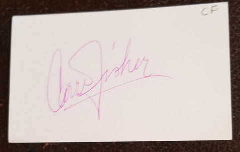 STAR WARS STAR CARRIE FISHER HAND SIGNED CARD D.2016