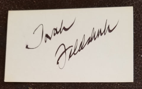 BROADWAY ACTRESS TOVAH FELDSHUH HAND SIGNED CARD