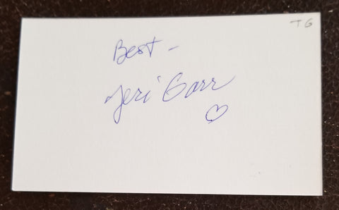 YOUNG FRANKENSTEIN ACTRESS TERI GARR HAND SIGNED CARD