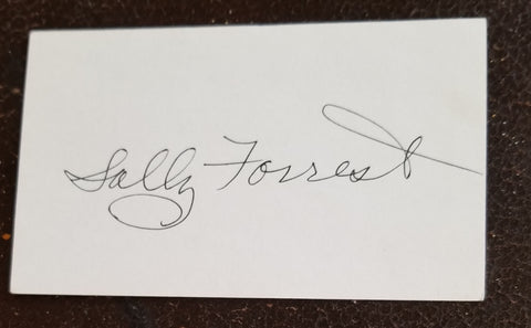 ACTRESS SALLY FOREST HAND SIGNED CARD D.2015