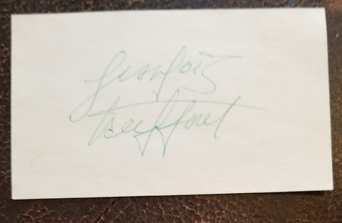 "JULES AND JIM" DIRECTOR FRANCOIS TRUFFAUT HAND SIGNED  CARD D.1984