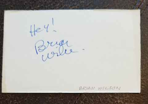 VINTAGE BEACH BOYS FOUNDER BRIAN WILSON HAND SIGNED CARD