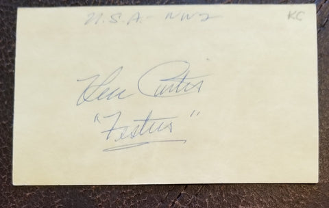 SINGER AND FESTUS GUNSMOKE ACTOR KEN CURTIS HAND SIGNED CARD D.1991