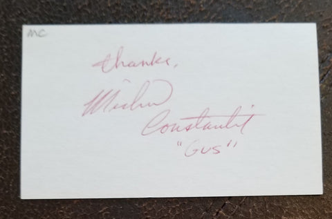 MY BIG FAT GREEK WEDDING ACTOR MICHAEL CONSTANTINE HAND SIGNED CARD D.2021