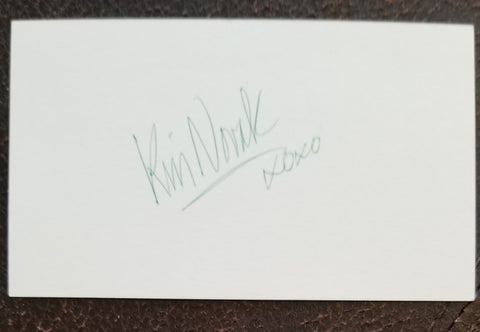 VERTIGO ACTRESS KIM NOVAK HAND SIGNED CARD