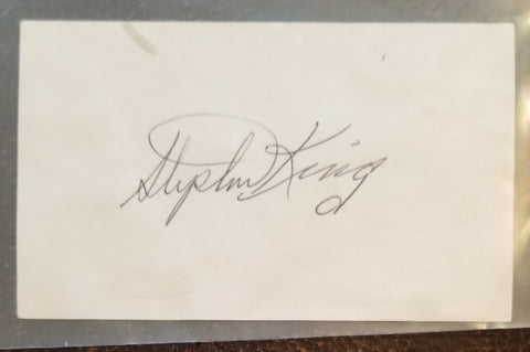 VINTAGE AUTHOR STEPHEN KING HAND SIGNED CARD