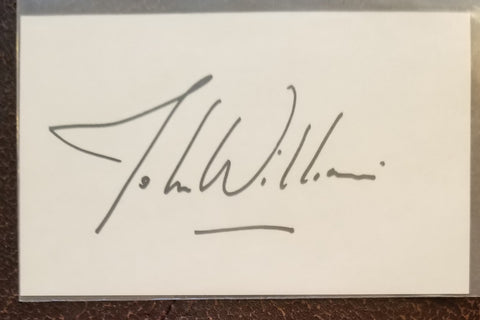 STAR WARS COMPOSER JOHN WILLIAMS HAND SIGNED CARD