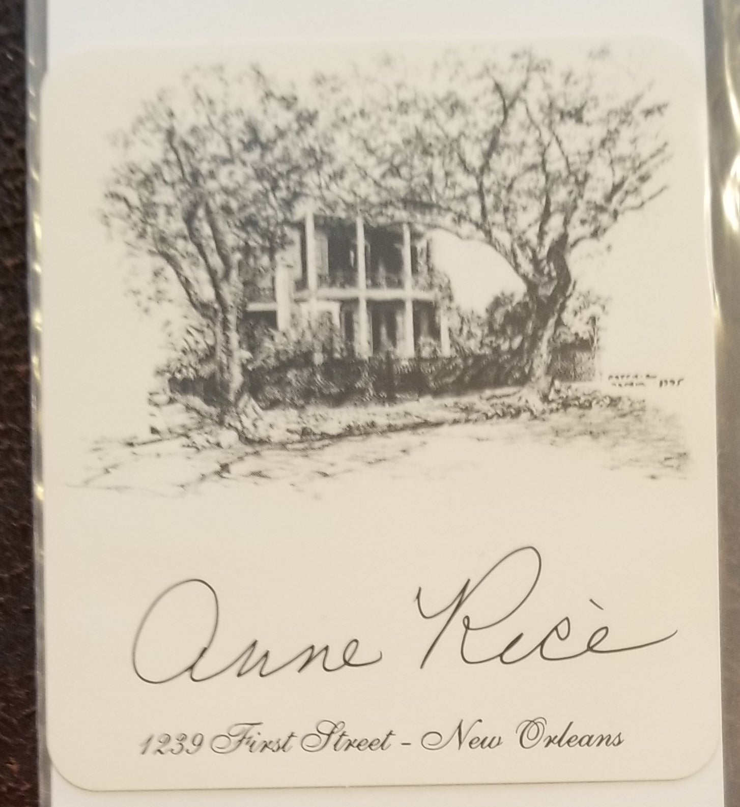 VAMPIRE CHRONICLES AUTHOR ANN RICE HAND SIGNED BOOKPLATE D.2021