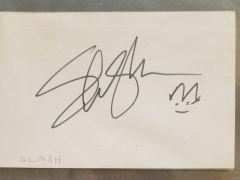 GUNS AND ROSES GUITARIST SLASH HAND SIGNED PAGE