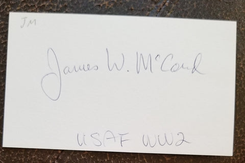 WATERGATE SCANDAL MEMBER CIA OFFICER JAMES MCCORD HAND SIGNED CARD D.2017
