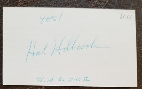 ACTOR HAL HOLBROOK HAND SIGNED CARD D.2021