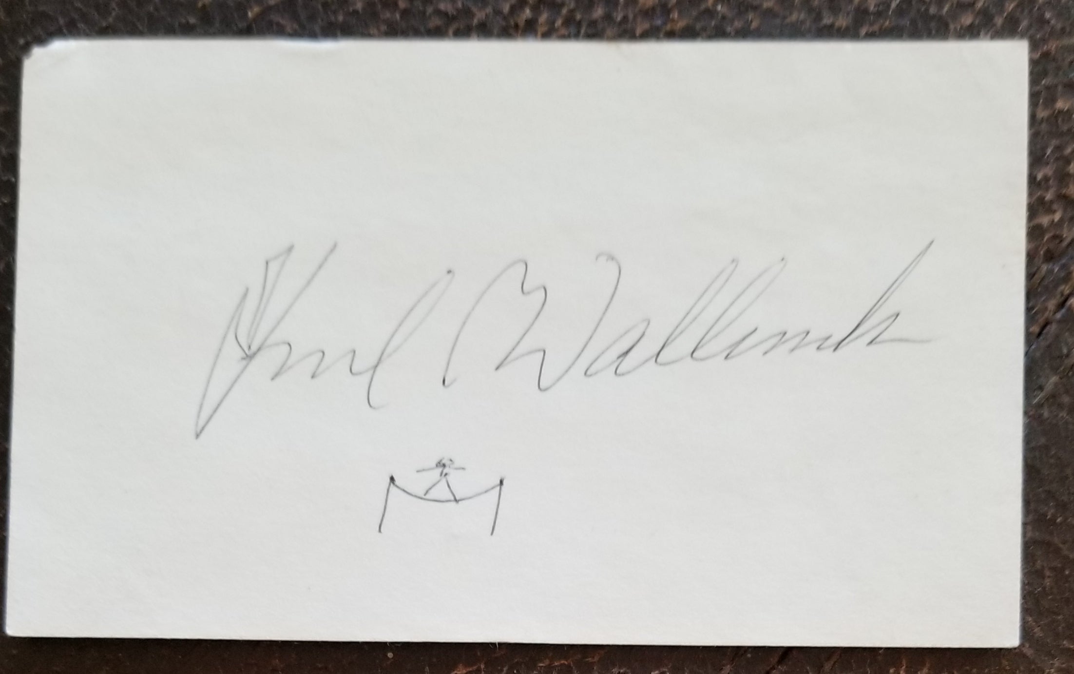 DAREDEVIL HIGH WIRE LEGEND KARL WALLENDA HAND SIGNED CARD D.1978