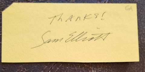 LONG TIME ACTOR SAM ELLIOTT HAND SIGNED CARD