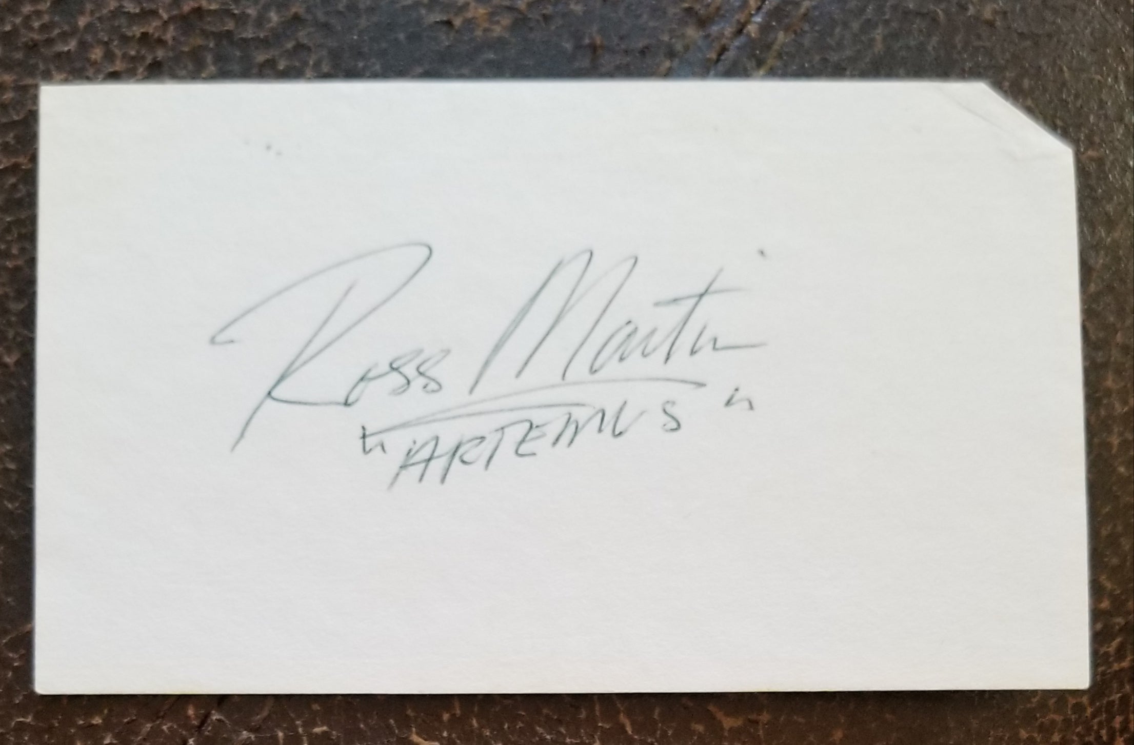 THE WILD WILD WEST STAR ROSS MARTIN HAND SIGNED CARD D.1981