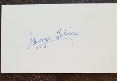 BEWITCHED CO-STAR ACTOR GEORGE TOBIAS HAND SIGNED CARD D.1980